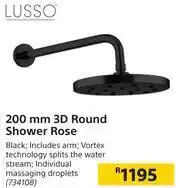 Builders Warehouse Lusso 200 mm 3D Round Shower Rose 734108 offer