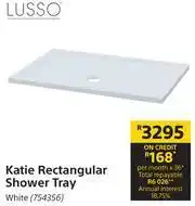 Builders Warehouse Lusso Katie Rectangular Shower Tray (White) 754356 offer