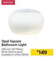 Builders Warehouse Eurolux Opal Square Bathroom Light 200mm offer