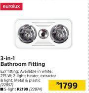 Builders Warehouse Eurolux 3 In 1 Bathroom Fitting 2 Light offer