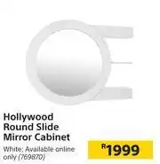 Builders Warehouse Hollywood Round Slide Mirror Cabinet White offer