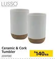 Builders Warehouse Lusso Ceramic & Cork Tumbler-Each offer
