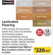 Builders Warehouse Trento Laminated Flooring-Per Sqm offer