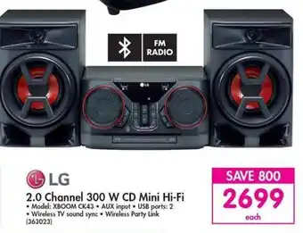 Makro LG 2.0 Channel CD Mini Hi-Fi 300w offer