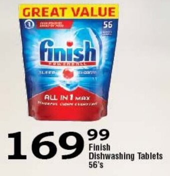 Oxford Freshmarket Finish Dishwashing Tablets 56's offer