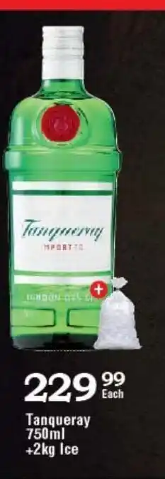 Tanqueray 750ml + 2kg Ice