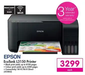 Makro Epson Ecotank L3150 Printer offer