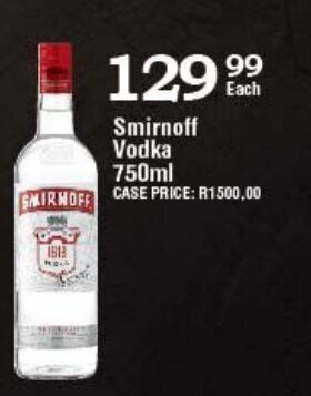 Oxford Freshmarket Smirnoff Vodka 750ml offer