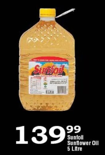 Oxford Freshmarket Sunfoil Sunflower Oil 5 Litre offer