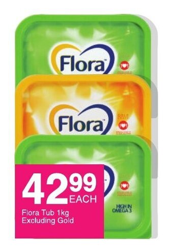 Save Flora Tub 1kg Excluding Gold offer