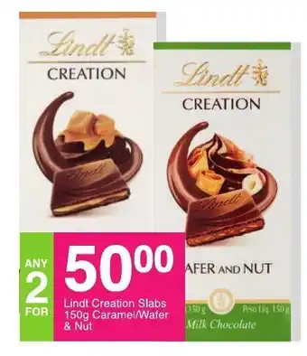 Save Lindt Creation Stabs 150g Caramel/Wafer & Nut offer