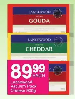 Lancewood Vacuum Packe Cheese 900g