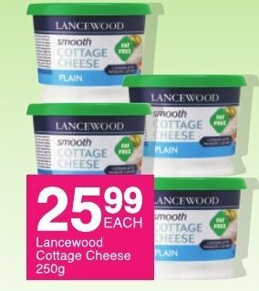 Save Lancewood Cottage Cheese 250g offer