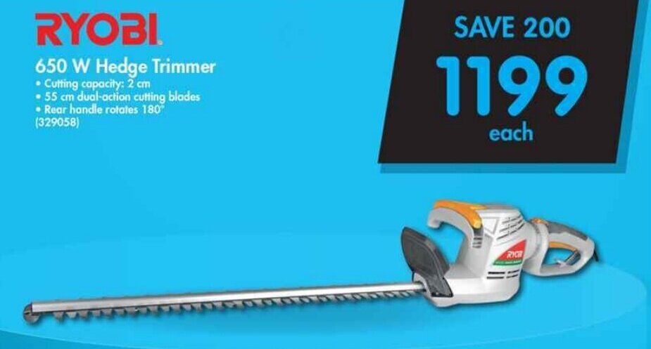 Makro Ryobi Hedge Trimmer 650w offer