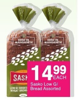Save Sasko Low GI Bread Assorted offer