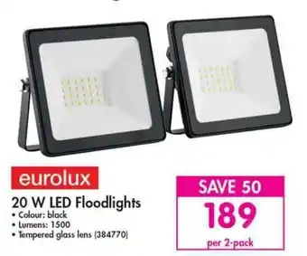 Makro Eurolux LED Floodlights 20w offer
