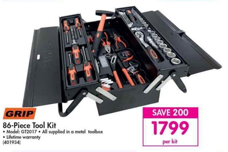 Makro Grip Tool Kit 86-piece offer