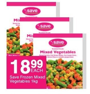Save Save Frozen Mixed Vegetables 1kg offer