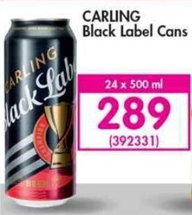 Makro Carling Black Label Cans 24 x 500ml offer