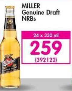 Miller Genuine Draft NRBs 24 x 330ml