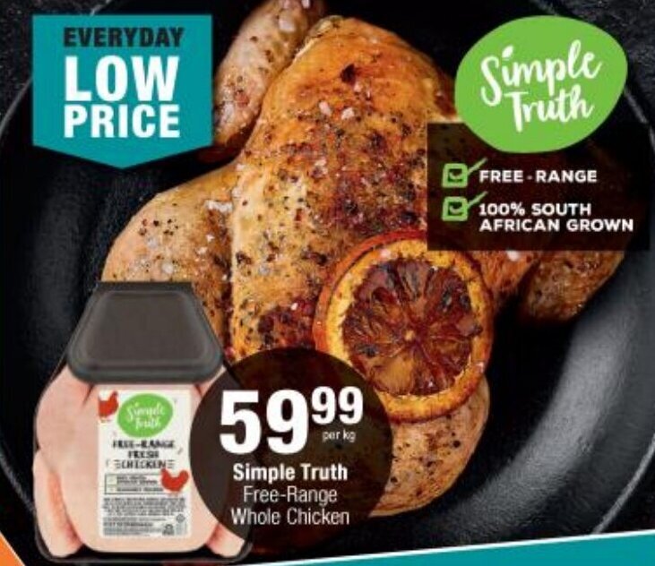 Simple Truth FreeRange Whole Chicken offer at Checkers