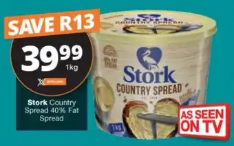 Checkers Stork Country Spread 40% Fat Spread 1kg offer