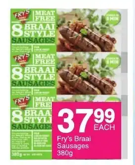 Save Fry's Braai Sausage 380g offer