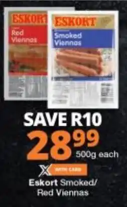 Eskort Smoked/Red Viennas 500g