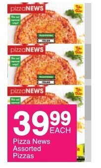 Save Pizza News Assorted Pizzas offer