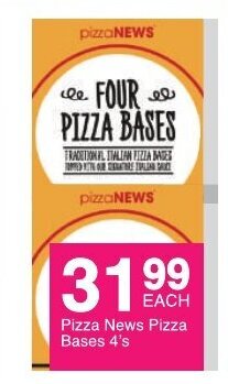 Save Pizza News Pizza Bases 4's offer