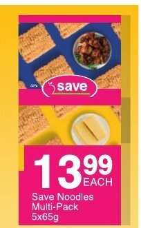 Save Save Noodles Multi-Pack 5x65g offer