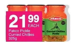 Save Pakco Pickle Curried Chillies 325g offer