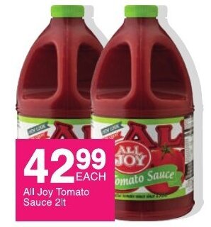 Save All Joy Tomato Sauce 2lt offer