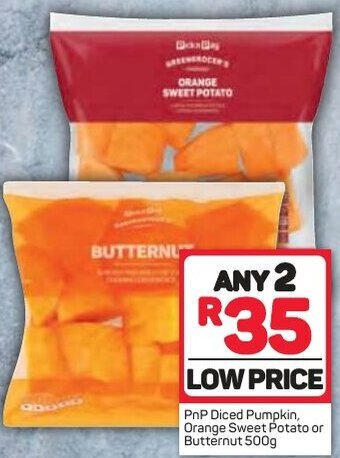 Pick n Pay PnP Diced Pumpkin, Orange Sweet Potato or Butternut 500g offer