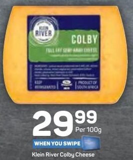 Pick n Pay Klein River Colby Cheese 100g offer