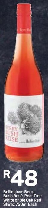 Bellingham Berry Bush Rosé, Pear Tree White or Big Oak Red Shiraz 750ml