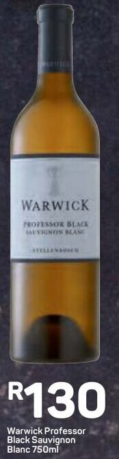Pick n Pay Warwick Professor Black Sauvignon Blanc 750ml offer