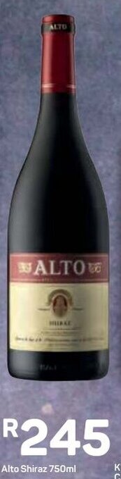 Pick n Pay Alto Shiraz 750ml offer