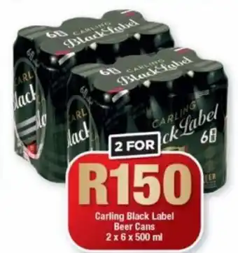 OK Liquor Carling Black Label Beer Cans 2 x 6 x 500 ml offer