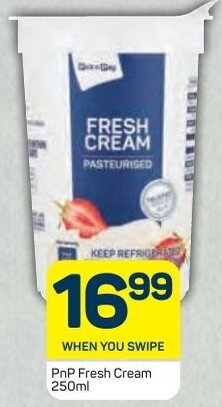 Pick n Pay PnP Fresh Cream 250ml offer