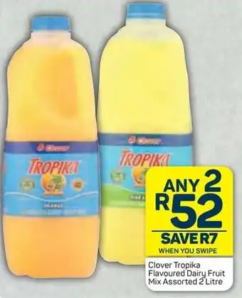 Pick n Pay Clover Tropika Flavoured Dairy Fruit Mix Asstd 2L offer