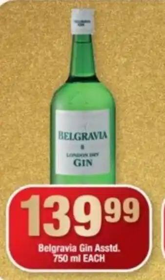 OK Foods Belgravia Gin Asstd 750 ml each offer