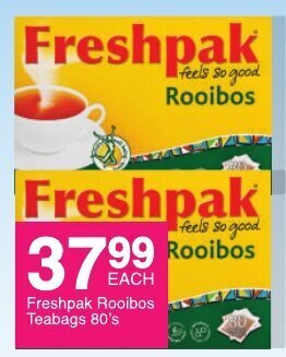 Save Freshpak Rooibos Teabag 80's offer