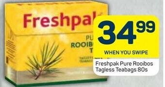 Pick n Pay Freshpak Pure Rooibos Tagless Teabag 80s offer