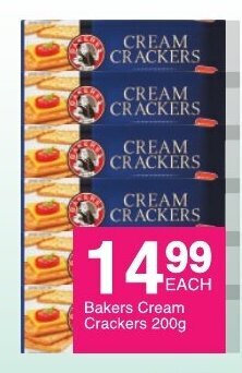 Bakers Cream Crackers 200g