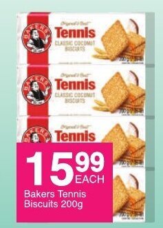 Save Bakers Tennis Biscuits 200g offer