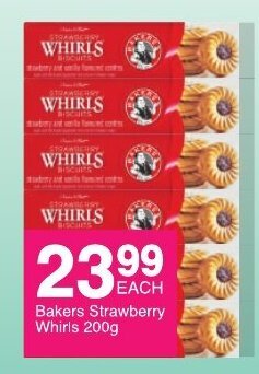 Save Bakers Strawberry Whirls 200g offer