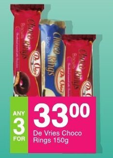 Save De Vries Choco Rings 150g offer