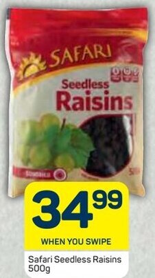 Pick n Pay Safari Seedless Raisins 500g offer