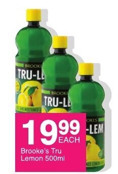 Save Brooke's Tru Lemon 500ml offer